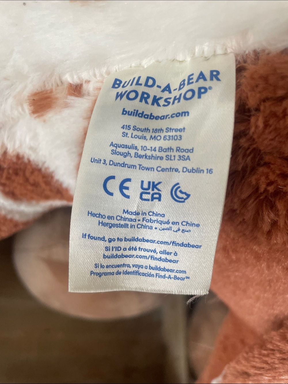 Build-A-Bear QQ GIANT  Brown and White Plush Bull.  Great condition tags - Picture 7 of 7